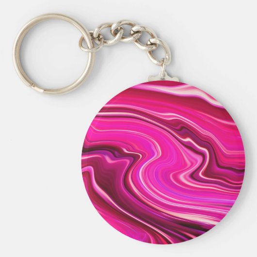 Roze en Paarse golven Sleutelhanger (Voorkant)