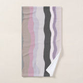 Roze en Paarse golvende strepen Bad Handdoek (Handdoek)