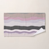 Roze en Paarse golvende strepen Bad Handdoek (Handdoek)