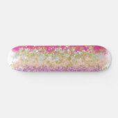Roze en paarse goud gespikkelde skateboard (Horizontaal)