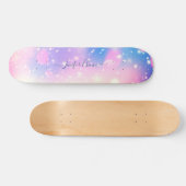Roze en Paarse gradiënt aangepaste naam skateboard (Horizontaal)