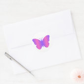 Roze en Paarse gradiënt Butterfly Sticker (Envelop)