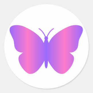 Roze en Paarse gradiënt Butterfly Sticker