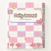 Roze en Paarse Gradient Notitieboek Hoesje (Achterkant)