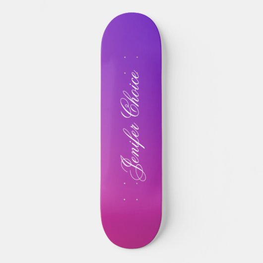 Roze en Paarse gradiënt Persoonlijk Skateboard (Voorkant)