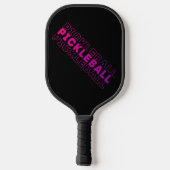 Roze en Paarse Gradient Pickleball op zwart Paddle (Achterkant)