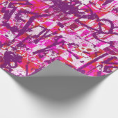 Roze en Paarse graffiti inpakpapier (Hoek)