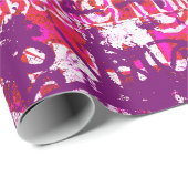 Roze en Paarse graffiti inpakpapier (Rol Hoek)
