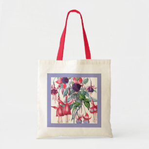 Roze en Paarse hangende Fuchsia bloemen Tote Bag