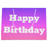 Roze en Paarse Happy Birthday cadeautas (Voorkant)