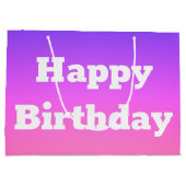 Roze en Paarse Happy Birthday cadeautas (Achterkant)