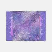 Roze en Paarse harsen Fleece Deken (Voorkant (Horizontaal))