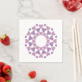 Roze en Paarse Hart Servet (Insitu)