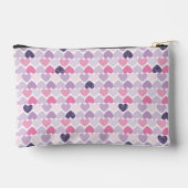 Roze en Paarse harten op roze achtergrond Etui (Achterkant)