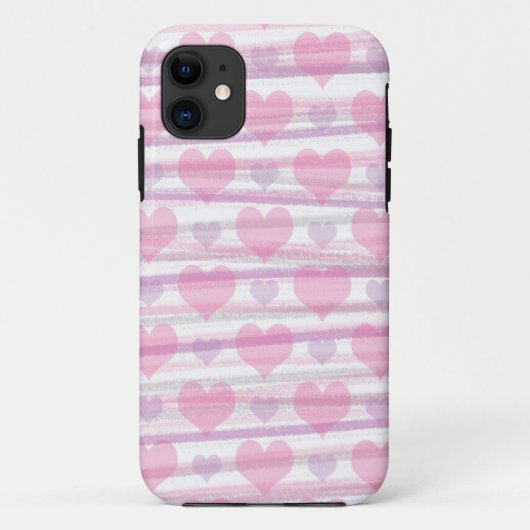 Roze en paarse harten telefooncel Case-Mate iPhone case (Achterkant)
