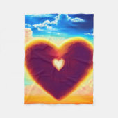 Roze en Paarse hartritme Blanket Fleece Deken (Voorkant)