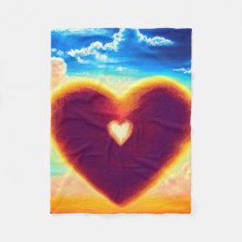 Roze en Paarse hartritme Blanket Fleece Deken