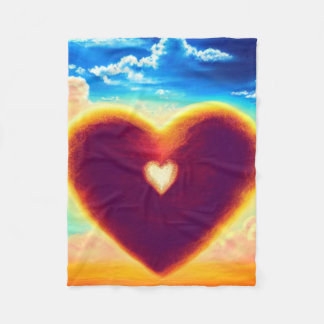 Roze en Paarse hartritme Blanket Fleece Deken