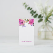 Roze en Paarse, heldere, moderne, Latijnse standaa Visitekaartje (Staand voorkant)