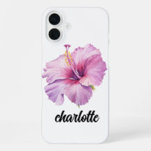 roze en paarse hibiscus bloem telefoonhoesje
