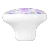 Roze en Paarse holografische tekening Keramische Knop (Zijkant)