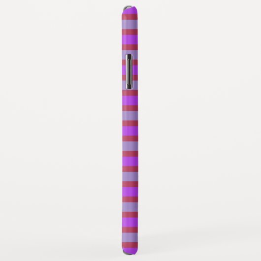Roze en Paarse horizontale strepen Case-Mate iPhone Case (Achterkant/rechts)