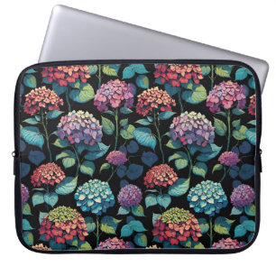 Roze en paarse hortensia-loof laptop sleeve