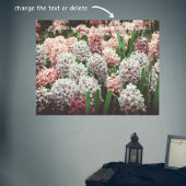 Roze en paarse hyacint in de lentetuin poster