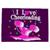 ROZE EN PAARSE IK HOU VAN CHEERLEADERENDE CADEAUZA GROOT CADEAUZAKJE (Achterkant)