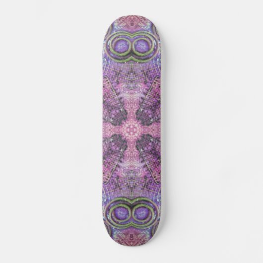 Roze en Paarse joodpatroonplaat Persoonlijk Skateboard (Voorkant)