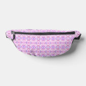 Roze en Paarse Kaleidoscoop Patroon Fanny Pack Heuptasje (Liggend)