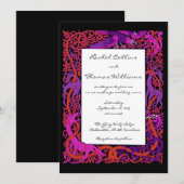 Roze en Paarse Keltische dieren Weddenschap Kaart (Voorkant / Achterkant)