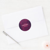 Roze en Paarse kerstfeestdag Sticker (Envelop)