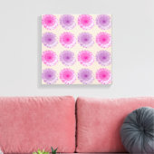 Roze en paarse kiezelflorpatroon canvas afdruk (Insitu (Woonkamer))