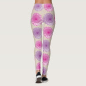 Roze en paarse kiezelflorpatroon leggings (Achterkant)