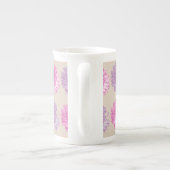 Roze en paarse kiezelflorpatroon porselein kop (Achterkant)