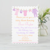 Roze en Paarse kledingschoenen Kaart (Staand voorkant)