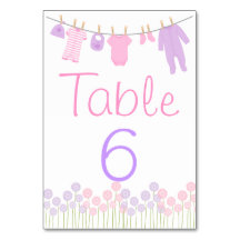 Roze en Paarse kleine kleren met schoenenkaart