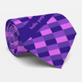 Roze en paarse kleurcombinatie stropdas (Opgerold)