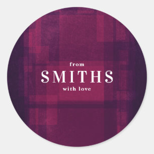 Roze en paarse krijt Kerst sticker