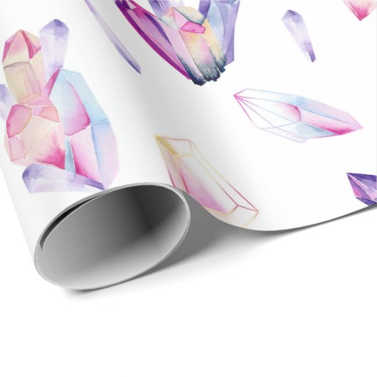 Roze en Paarse kristallen Cadeaupapier (Rol Hoek)