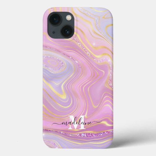 Roze en Paarse kristallijne driekleurig gekont Case-Mate iPhone Case (Achterkant)