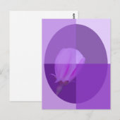 Roze en paarse lente bloesem | Vier tinten Briefkaart (Voorkant / Achterkant)