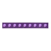 Roze en Paarse lentebloesem bloemmotief Grosgrain Lint (Voorkant)