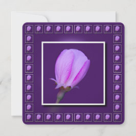 Roze en Paarse lentebloesem Kaart