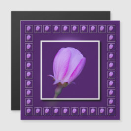 Roze en Paarse lentebloesem Magnetische Kaart