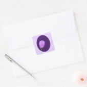 Roze en Paarse lentebloesem Vierkante Sticker (Envelop)