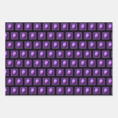 Roze en Paarse lentebloesempatroon Inpakpapier Vel (Voorkant 3)