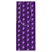 Roze en Paarse lentebloesempatroon Wijn Cadeautas (Achterkant)