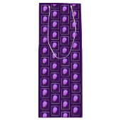 Roze en Paarse lentebloesempatroon Wijn Cadeautas (Voorkant)